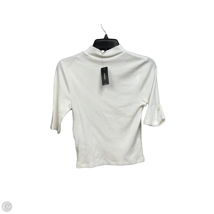 Top Short Sleeve By Express In White, Size: M