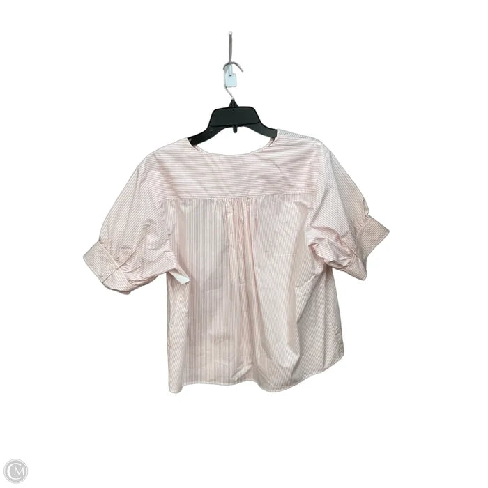 Top Short Sleeve By Frame In Striped Pattern, Size: M