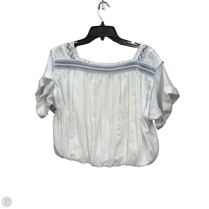 Top Short Sleeve By Free People In White, Size: S