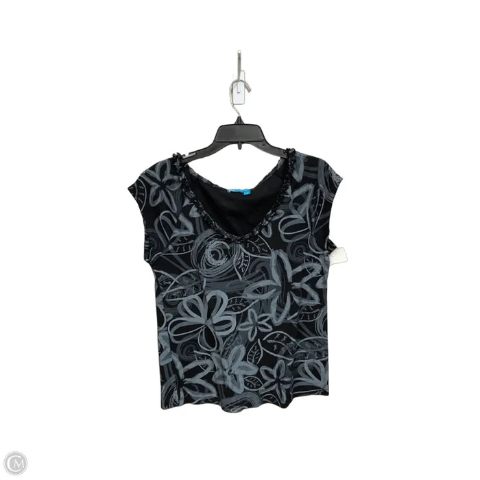 Top Short Sleeve By Fresh Produce In Black & Grey, Size: M