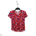 Top Short Sleeve By Freshman In Blue & Red & White, Size: S