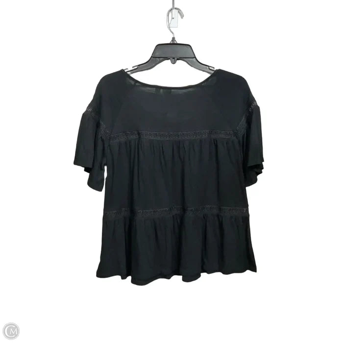 Top Short Sleeve By Gap In Black, Size: M