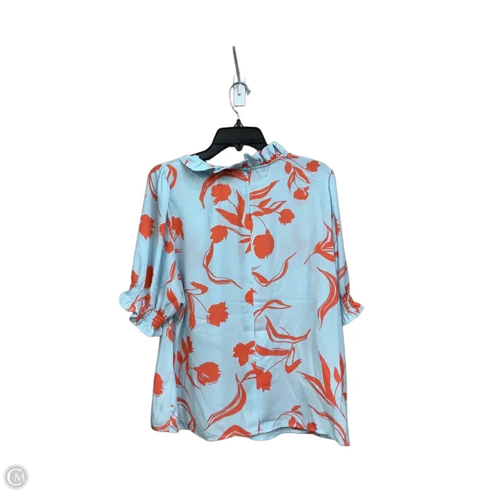 Top Short Sleeve By Halogen In Floral Print, Size: Xl