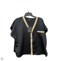 Top Short Sleeve By Inc In Black & Gold, Size: Xl
