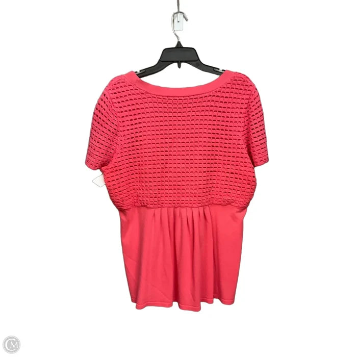 Top Short Sleeve By Inc In Pink, Size: 1x