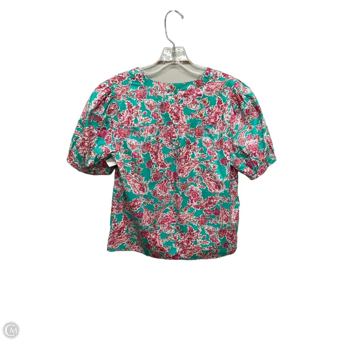 Top Short Sleeve By J. Crew In Floral Print, Size: S