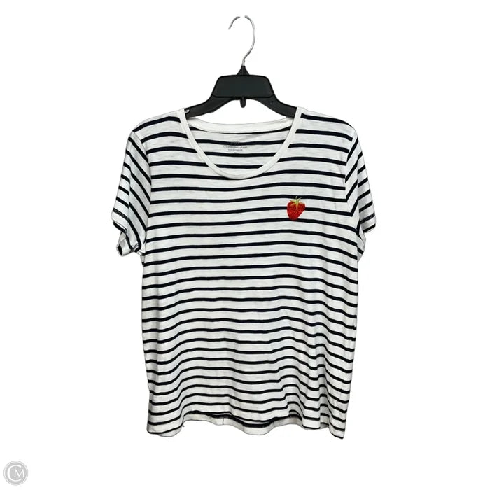 Top Short Sleeve By J. Crew In Striped Pattern, Size: Xl