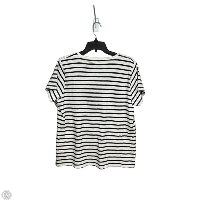 Top Short Sleeve By J. Crew In Striped Pattern, Size: Xl