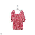 Top Short Sleeve By Lane Bryant In Red & White, Size: 4x