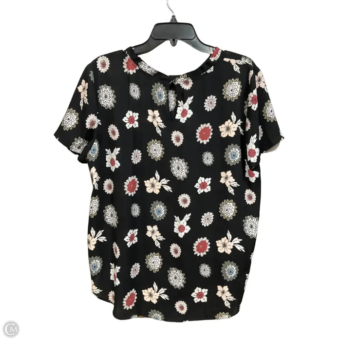 Top Short Sleeve By Loft In Floral Print, Size: L