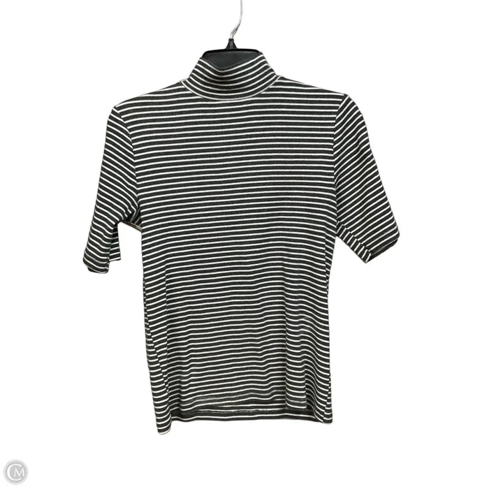 Top Short Sleeve By Loft In Striped Pattern, Size: M