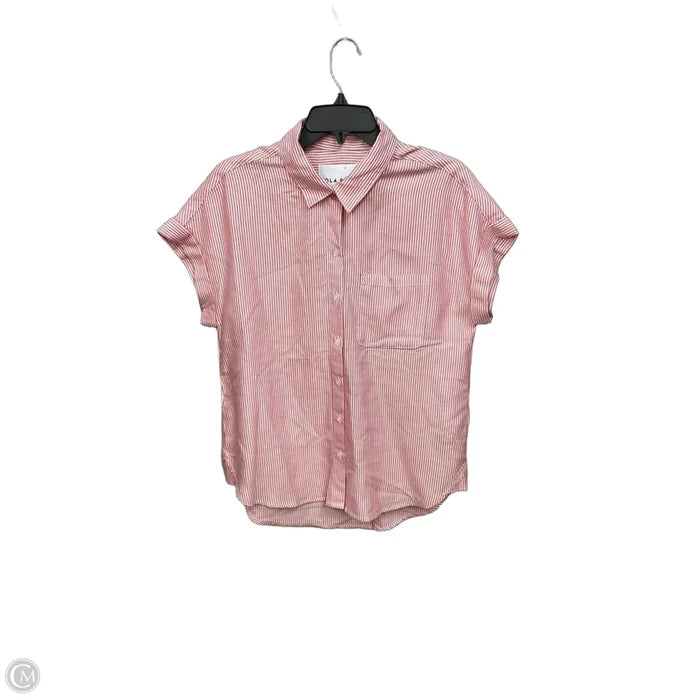 Top Short Sleeve By Lola River In Striped Pattern, Size: S