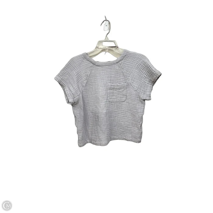 Top Short Sleeve By Madewell In Grey, Size: S