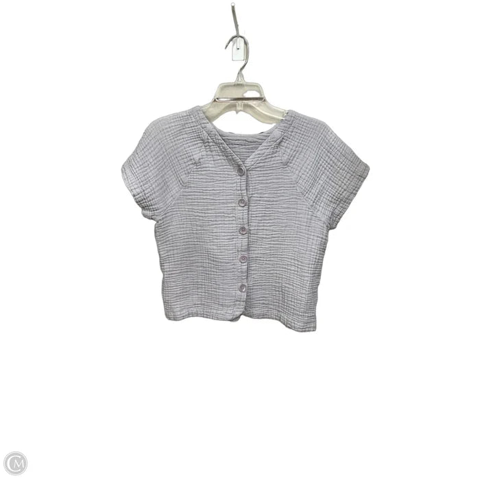 Top Short Sleeve By Madewell In Grey, Size: S