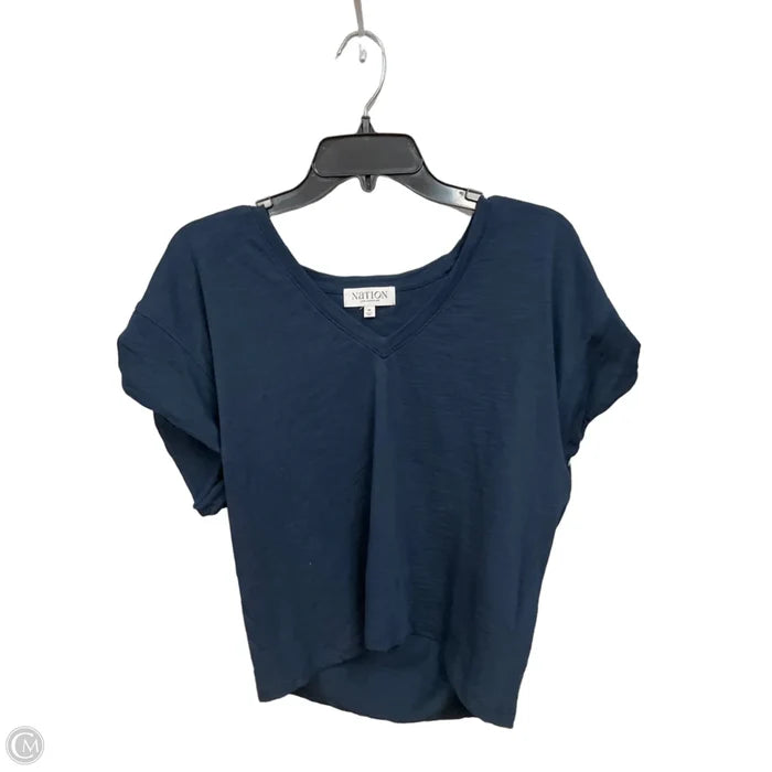 Top Short Sleeve By Nation In Navy, Size: M