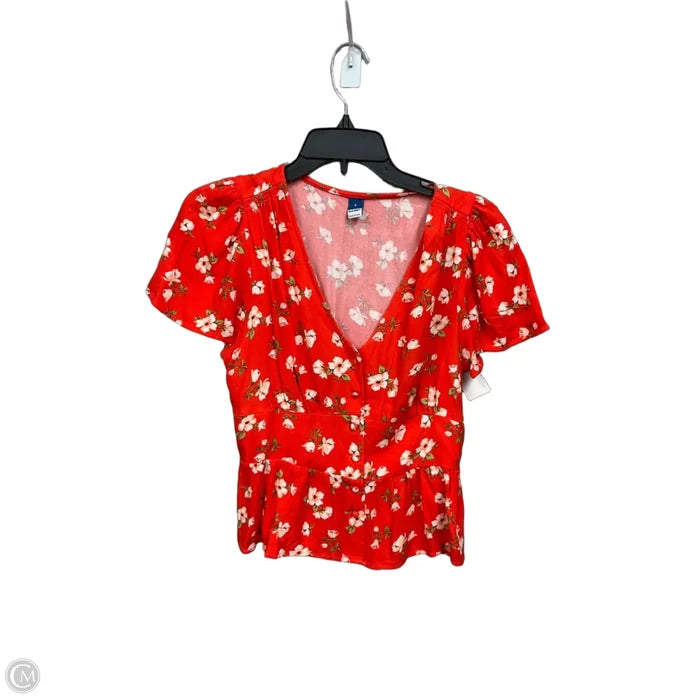 Top Short Sleeve By Old Navy In Floral Print, Size: S