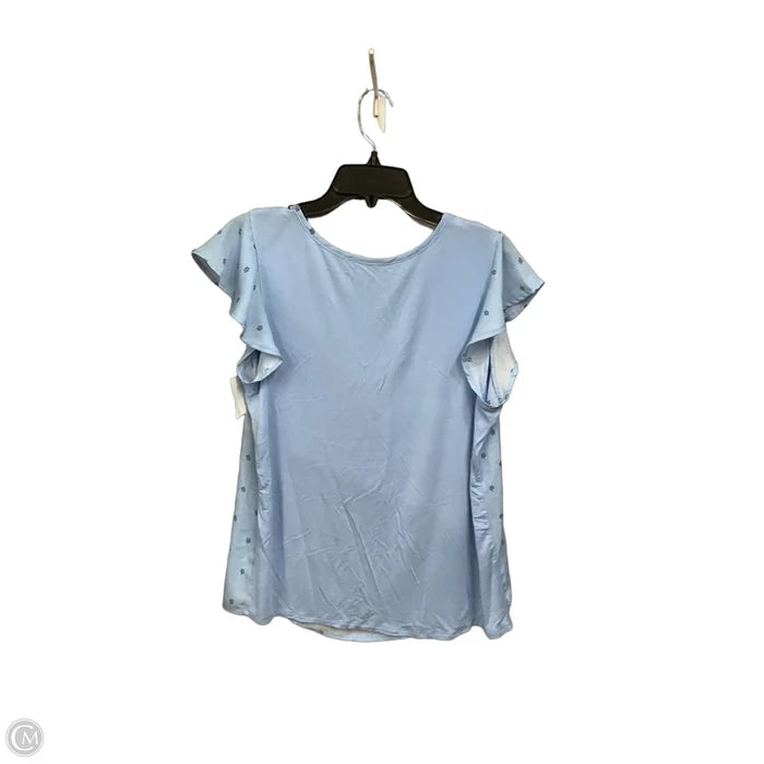 Top Short Sleeve By Papermoon In Blue, Size: L