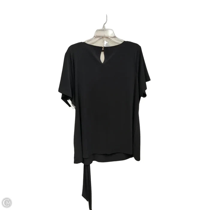 Top Short Sleeve By Premise In Black, Size: 2x