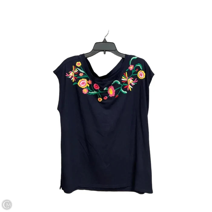 Top Short Sleeve By Talbots In Floral Print, Size: 1x