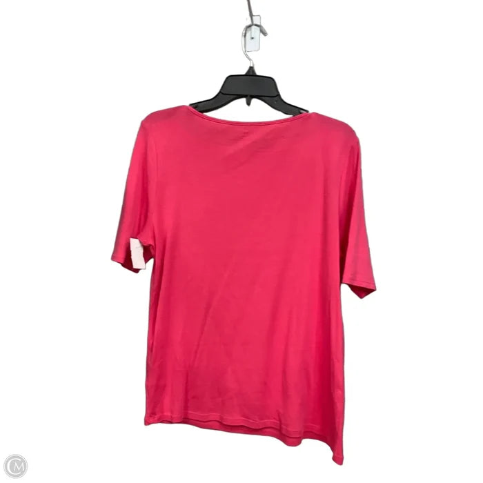 Top Short Sleeve By Talbots In Pink, Size: Xlp