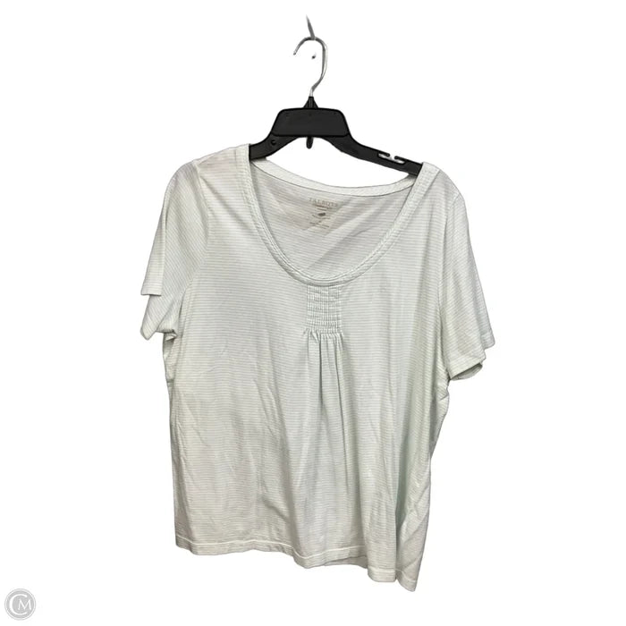 Top Short Sleeve By Talbots In Striped Pattern, Size: 1x
