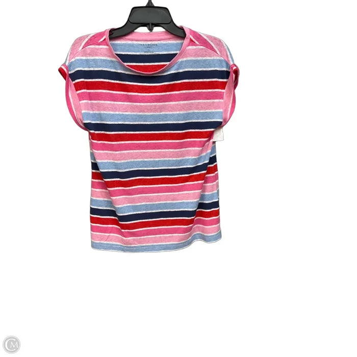 Top Short Sleeve By Talbots In Striped Pattern, Size: Mp