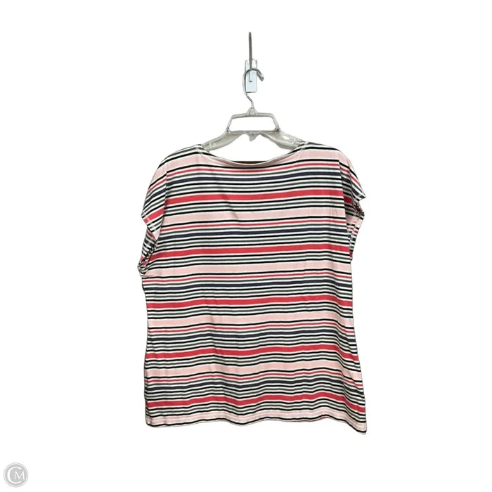 Top Short Sleeve By Talbots In Striped Pattern, Size: Xl