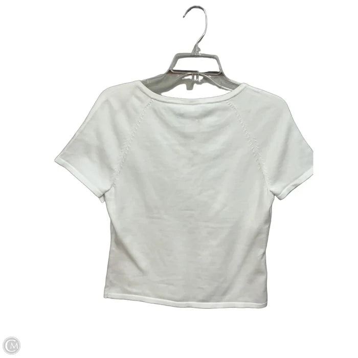 Top Short Sleeve By Talbots In White, Size: S