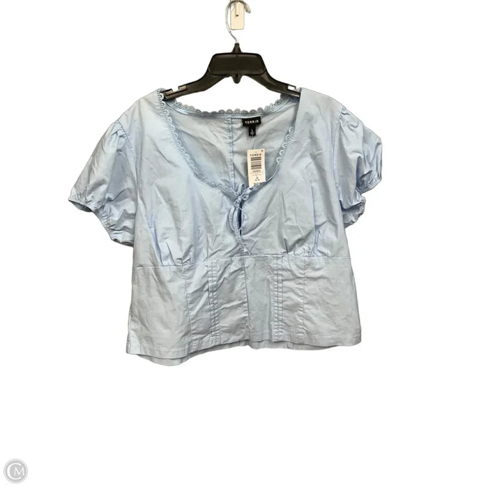 Top Short Sleeve By Torrid In Blue, Size: 1x