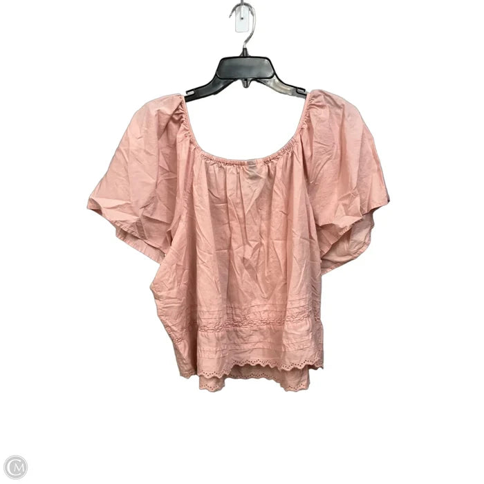 Top Short Sleeve By Universal Thread In Pink, Size: Xl