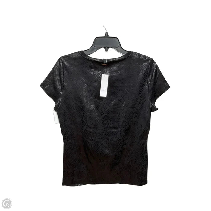 Top Short Sleeve By White House Black Market In Black, Size: M