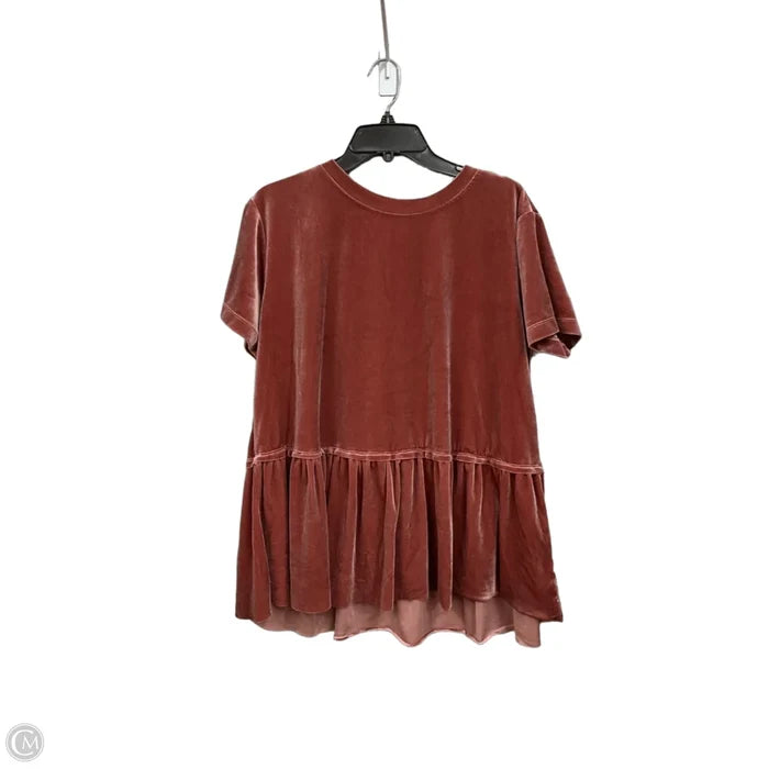 Top Short Sleeve By Wishlist In Mauve, Size: L
