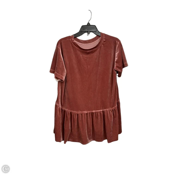 Top Short Sleeve By Wishlist In Mauve, Size: L