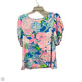 Top Short Sleeve Designer By Lilly Pulitzer In Floral Print, Size: Xl