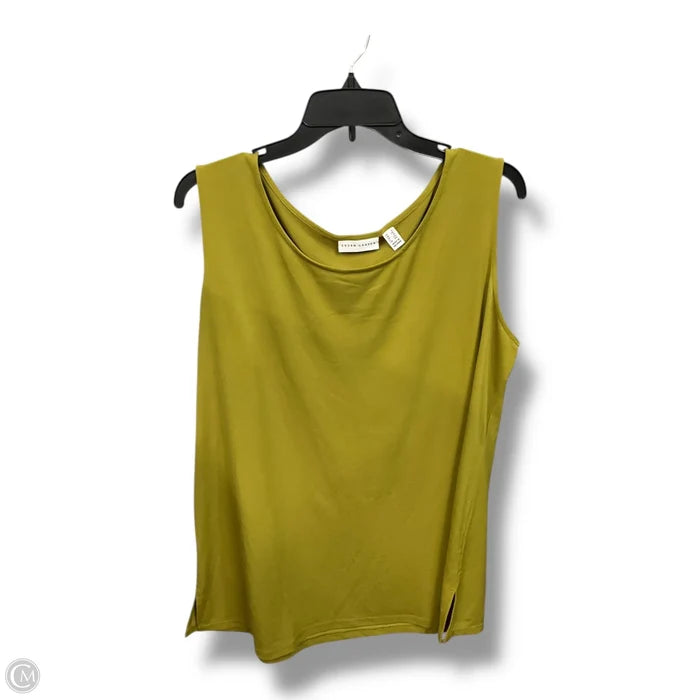 Top Sleeveless Basic By Susan Graver In Chartreuse, Size: 1x
