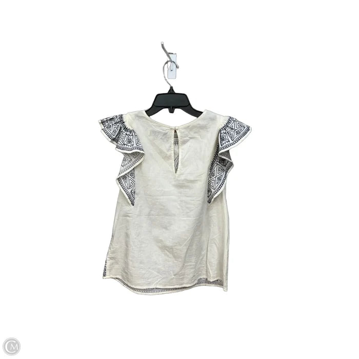 Top Sleeveless By Abercrombie And Fitch In Blue & Cream, Size: S