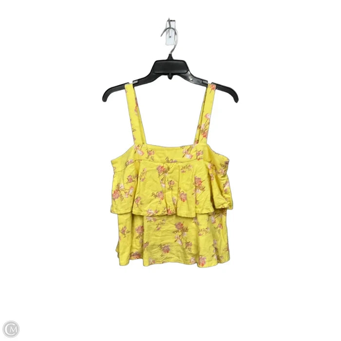 Top Sleeveless By Abound In Floral Print, Size: S