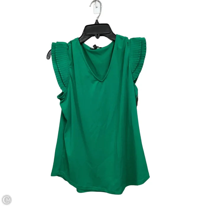 Top Sleeveless By Adrianna Papell In Green, Size: M