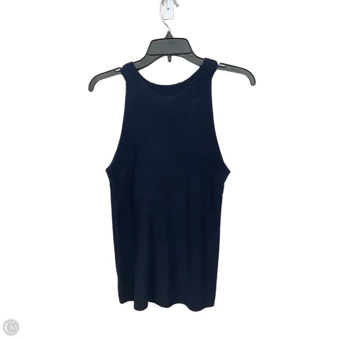Top Sleeveless By Ann Taylor In Navy, Size: M