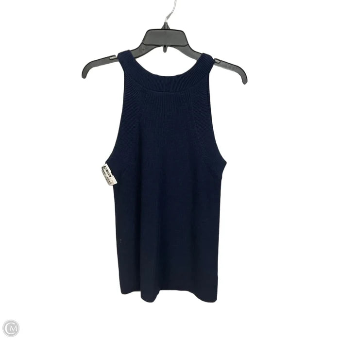 Top Sleeveless By Ann Taylor In Navy, Size: M