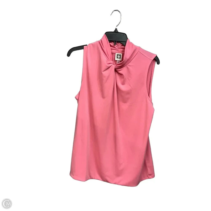 Top Sleeveless By Anne Klein In Pink, Size: L