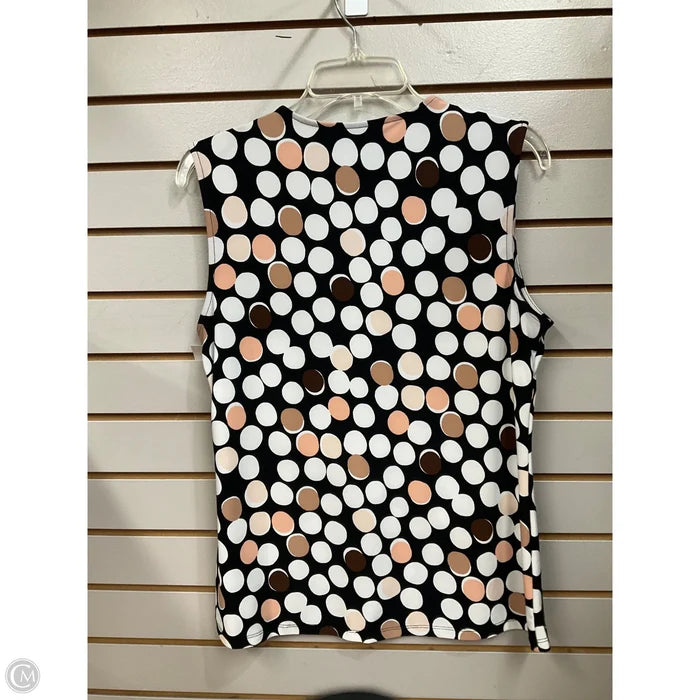 Top Sleeveless By Anne Klein In Polkadot Pattern, Size: M