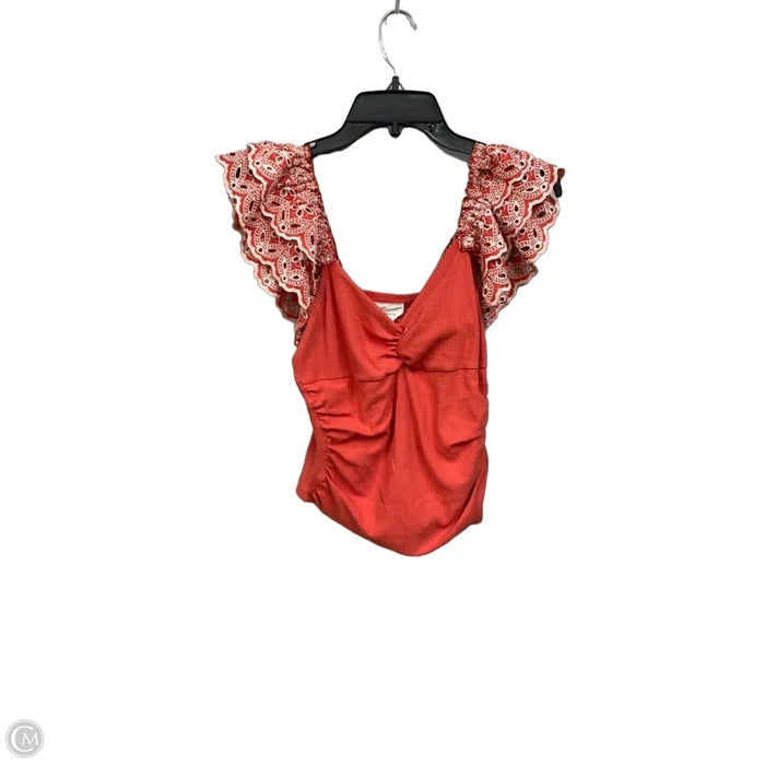 Top Sleeveless By Anthropologie In Orange, Size: M