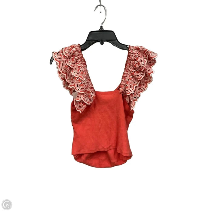 Top Sleeveless By Anthropologie In Orange, Size: M