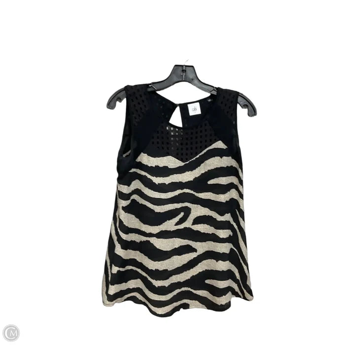 Top Sleeveless By Cabi In Black & Tan, Size: Xs