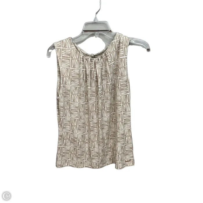 Top Sleeveless By Calvin Klein In Tan, Size: M