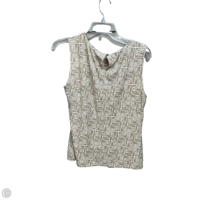Top Sleeveless By Calvin Klein In Tan, Size: M