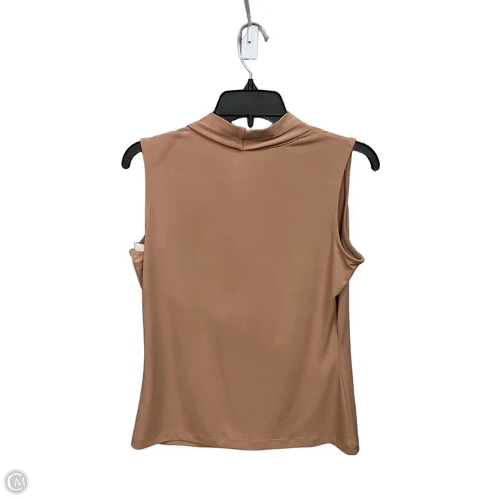 Top Sleeveless By Calvin Klein In Tan, Size: S