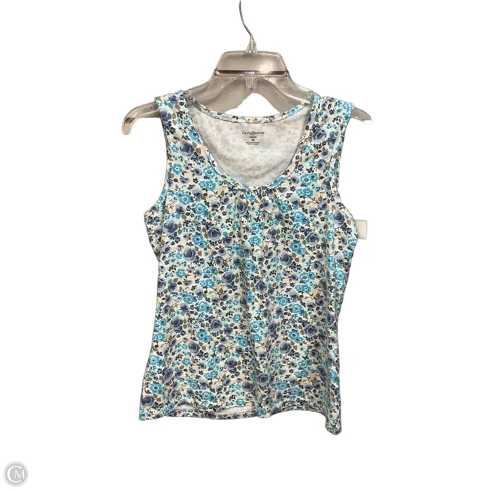 Top Sleeveless By Croft And Barrow In Floral Print, Size: M