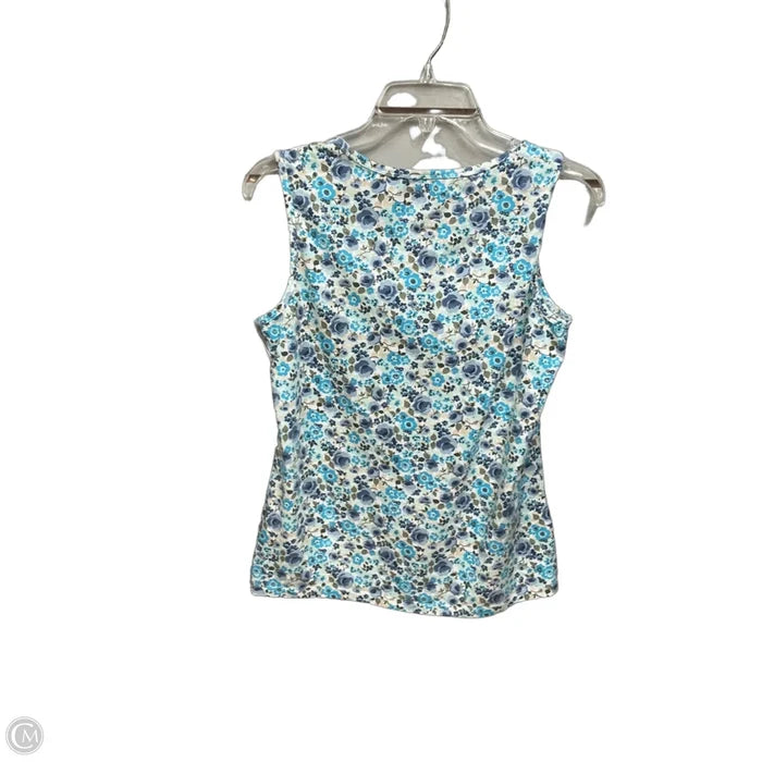 Top Sleeveless By Croft And Barrow In Floral Print, Size: M